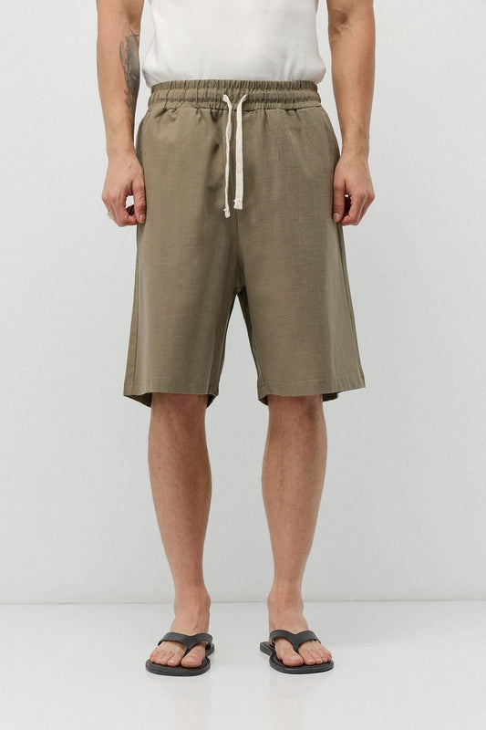 Basic Oversized Linen Shorts