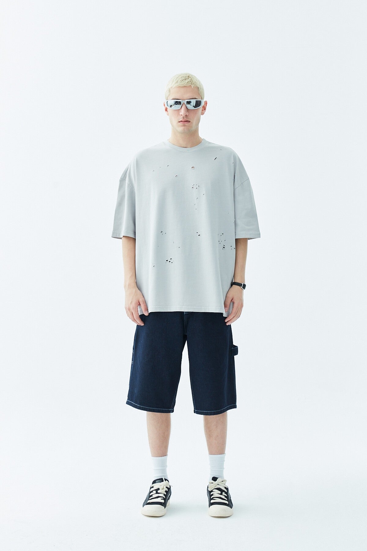 Oversized T-Shirt with Ripped Details