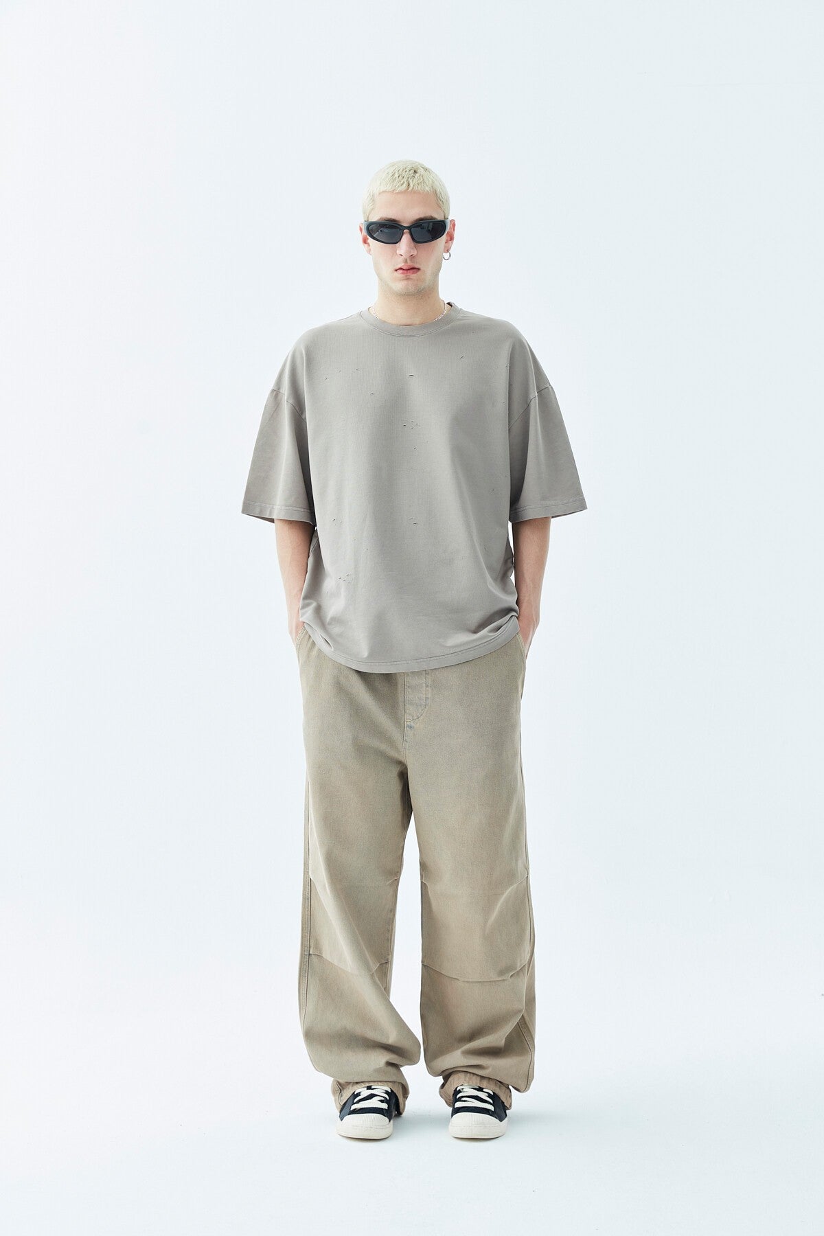 Oversized T-Shirt with Ripped Details