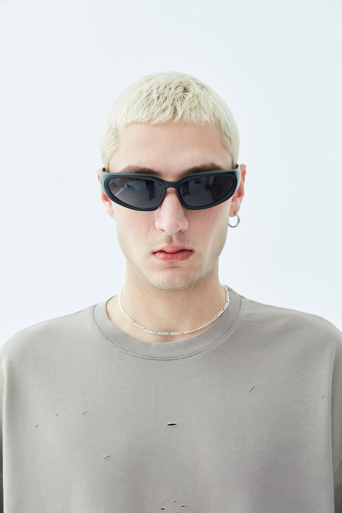 Oversized T-Shirt with Ripped Details