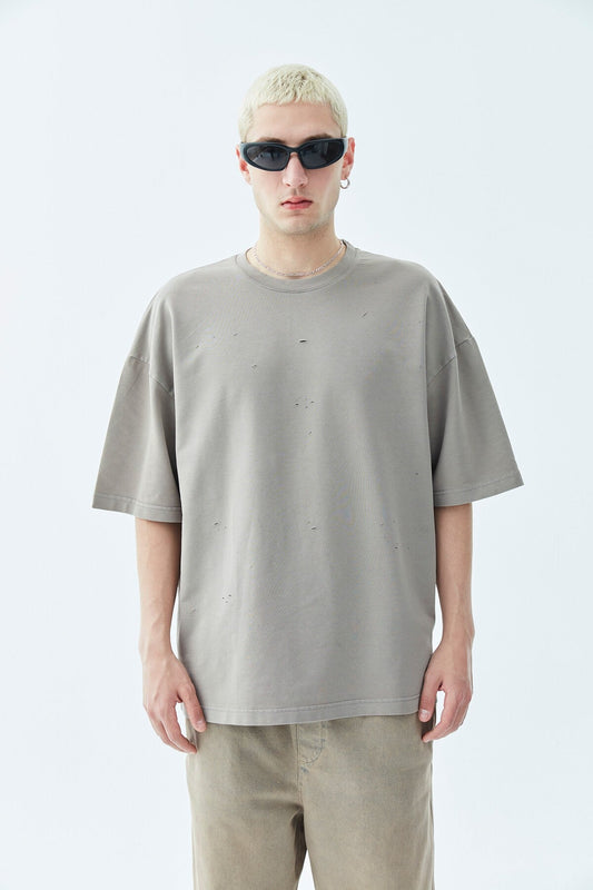 Oversized T-Shirt with Ripped Details