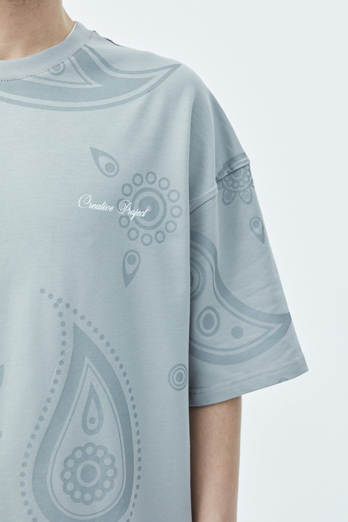 Oversized Patterned Shorts and T-Shirt Set