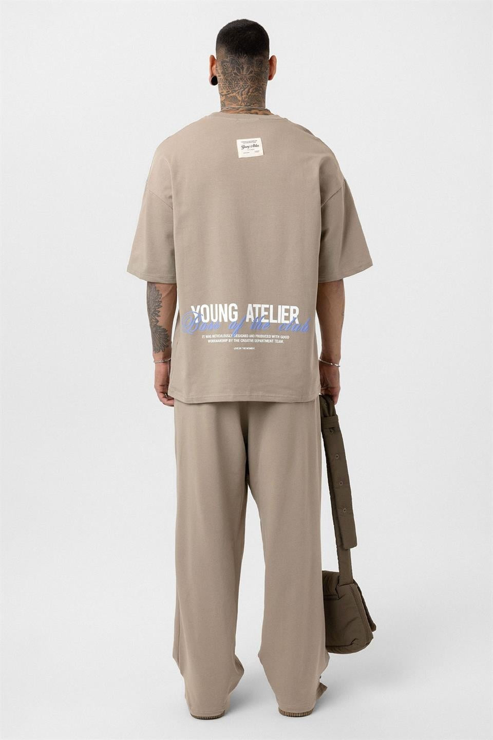 Oversized Sweatsuit Set with Slit Hem