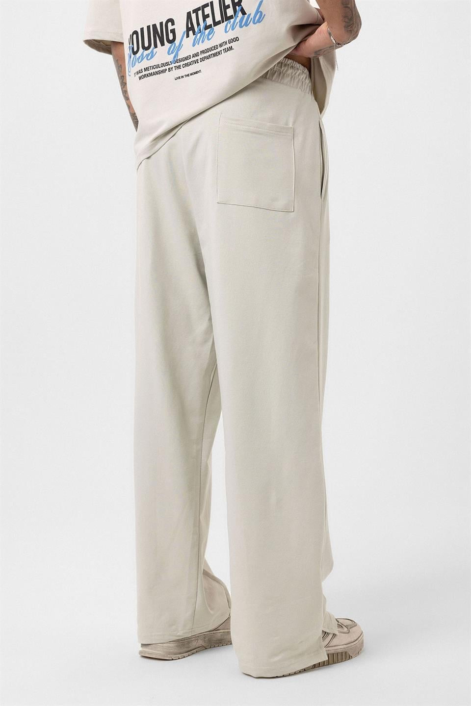 Oversized Sweatsuit Set with Slit Hem