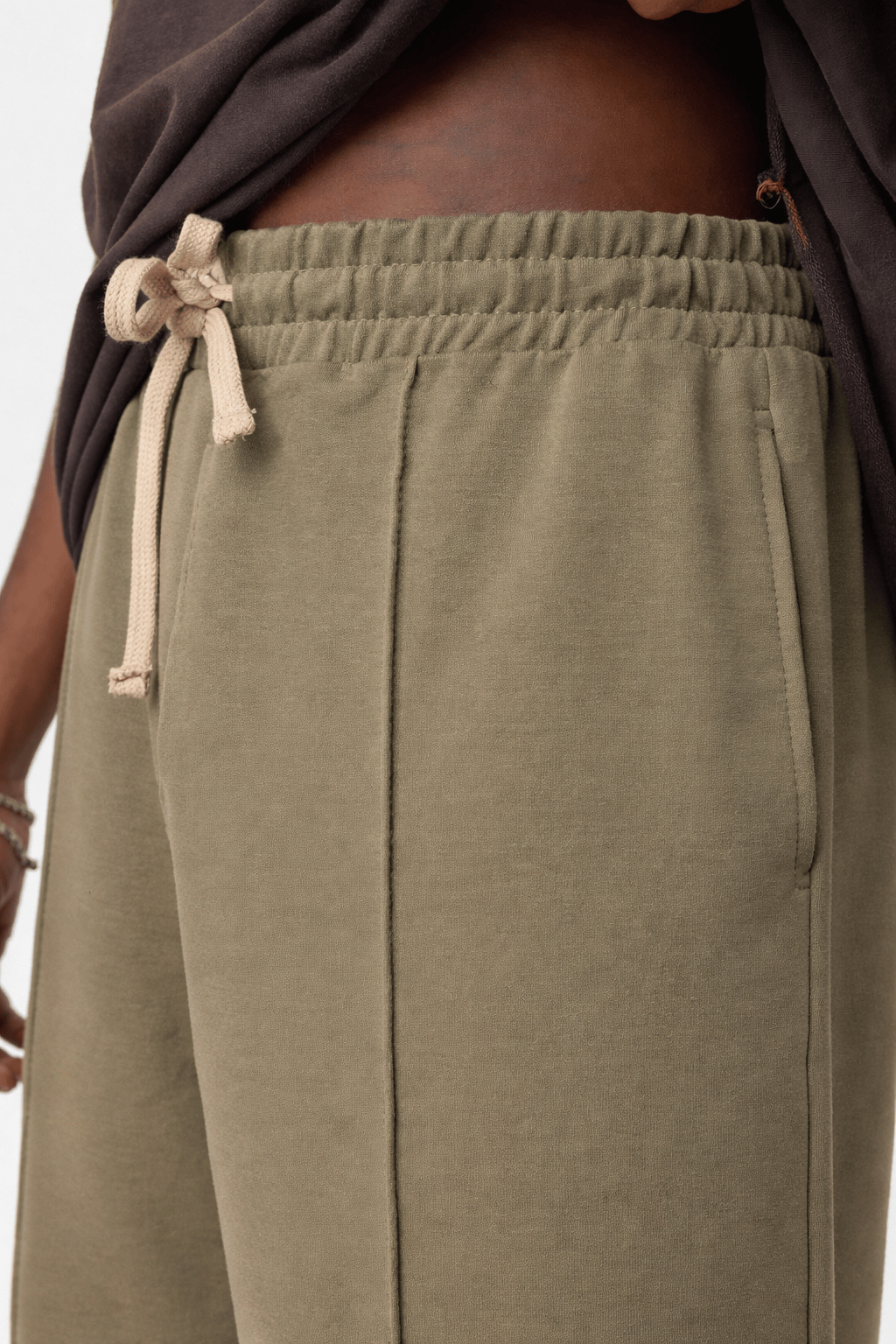 Oversized Sweatpants with Stitching Details