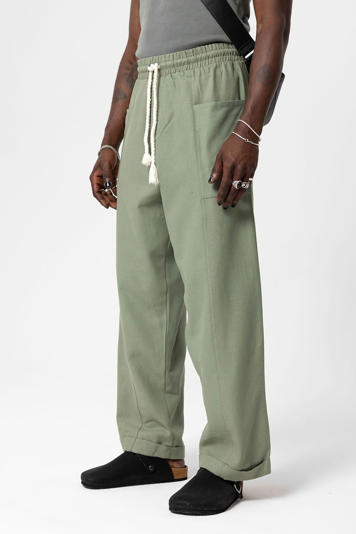 Baggy Linen Pants with Side Pockets