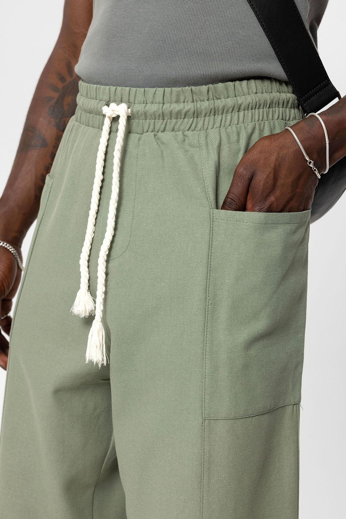 Baggy Linen Pants with Side Pockets