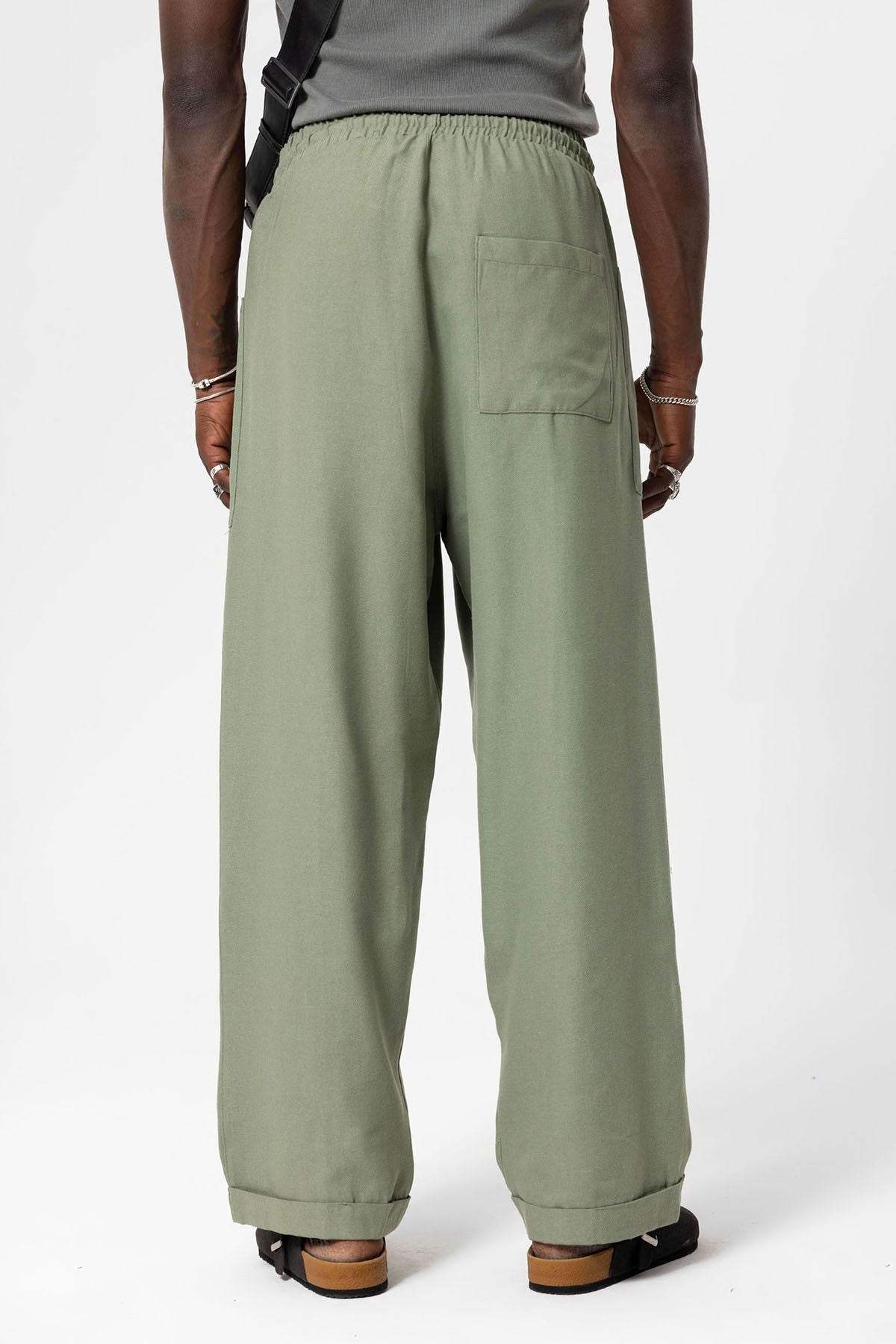 Baggy Linen Pants with Side Pockets