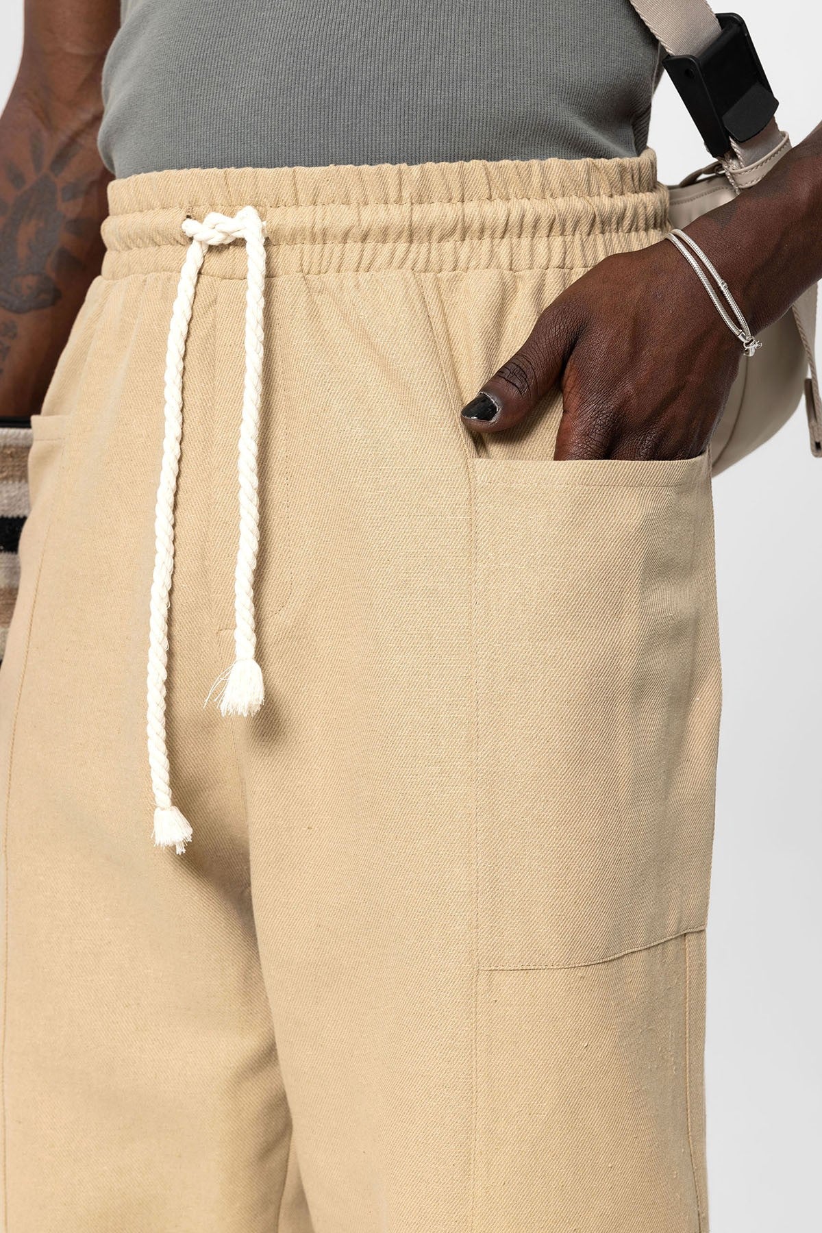 Baggy Linen Pants with Side Pockets