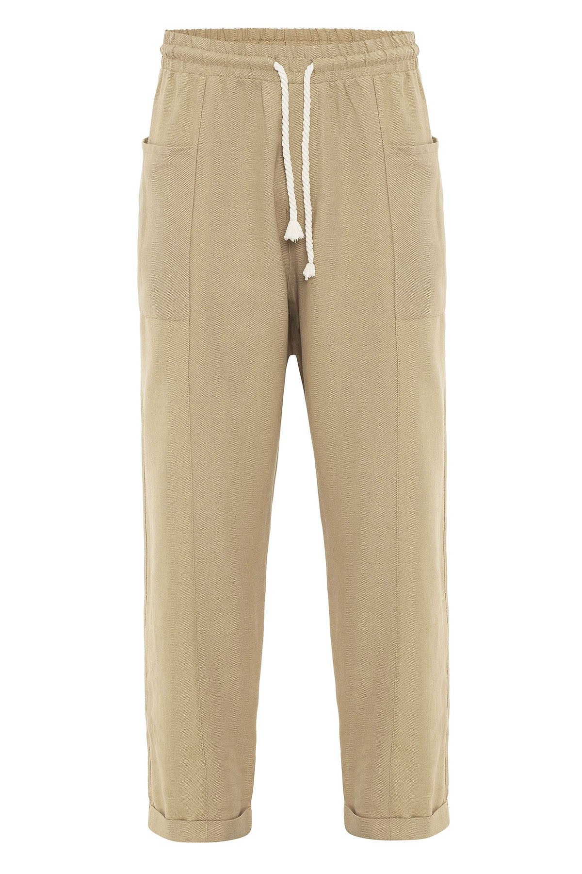 Baggy Linen Pants with Side Pockets