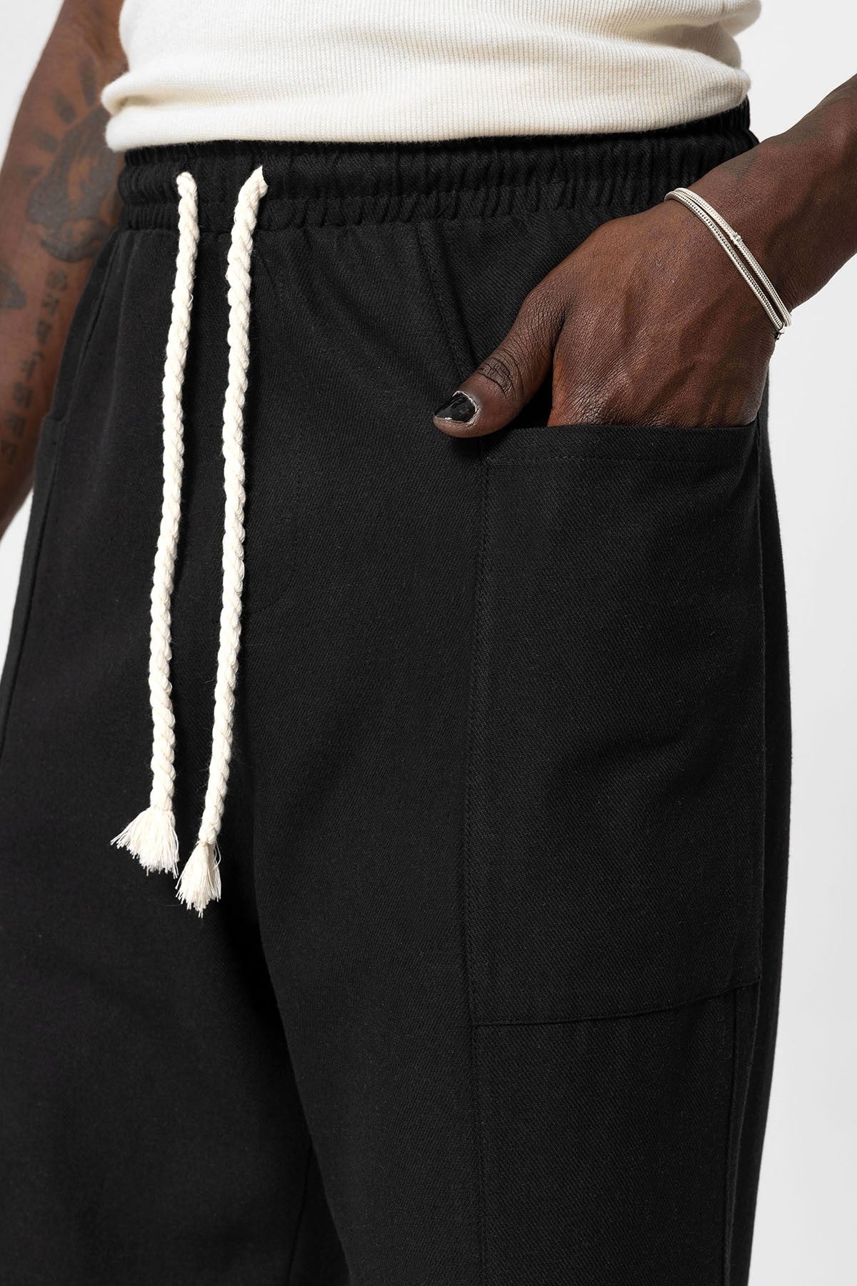 Baggy Linen Pants with Side Pockets