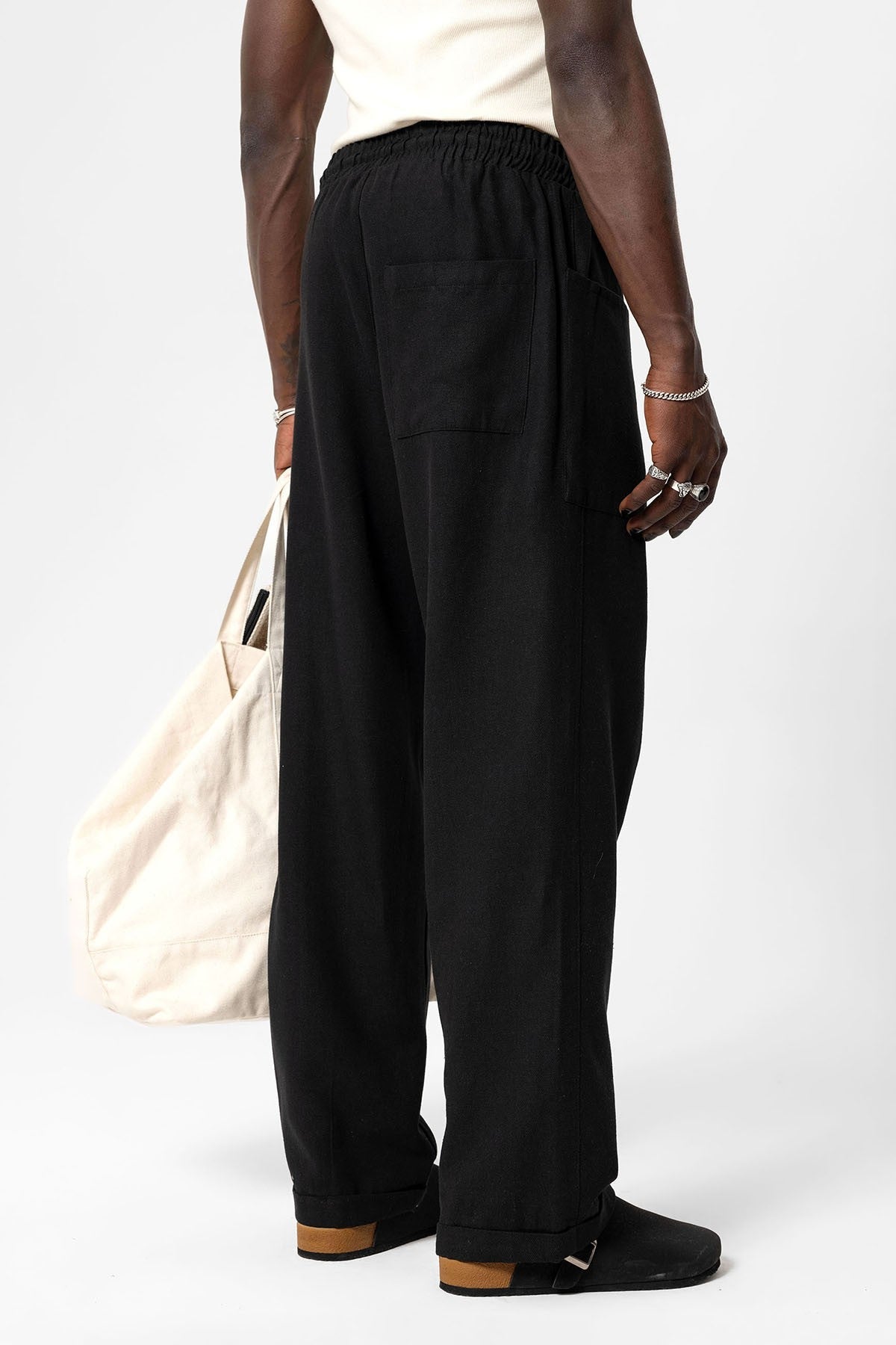 Baggy Linen Pants with Side Pockets