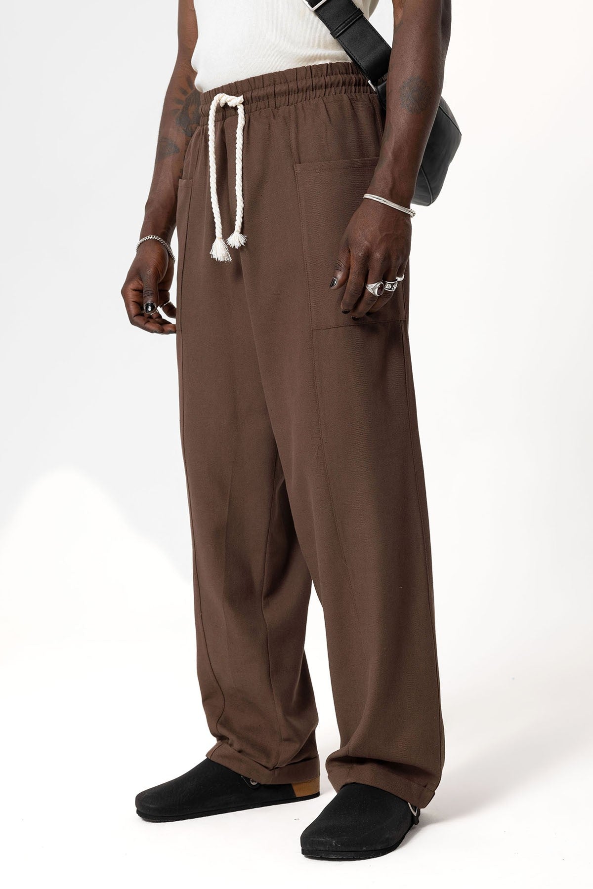Baggy Linen Pants with Side Pockets