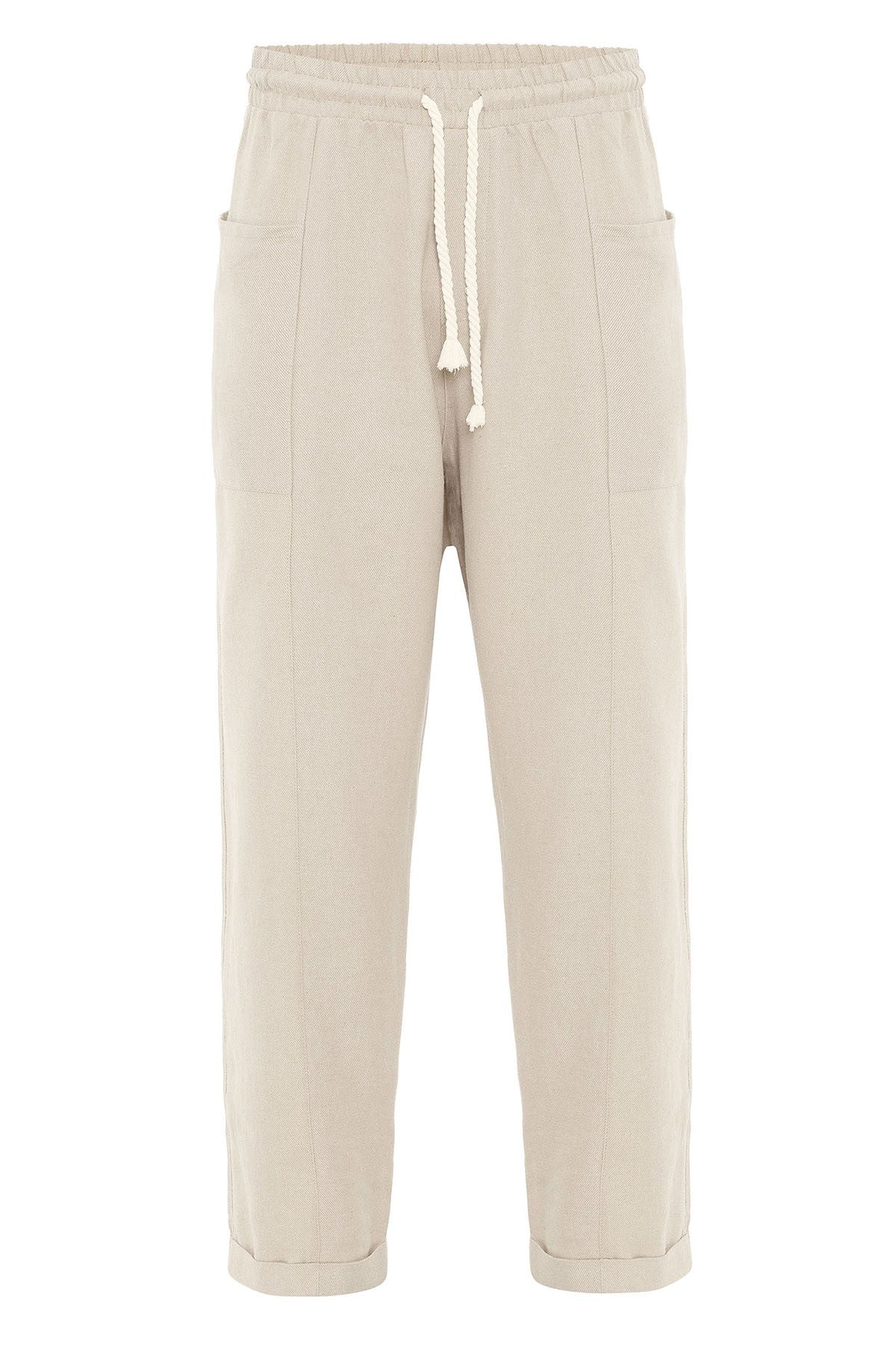 Baggy Linen Pants with Side Pockets