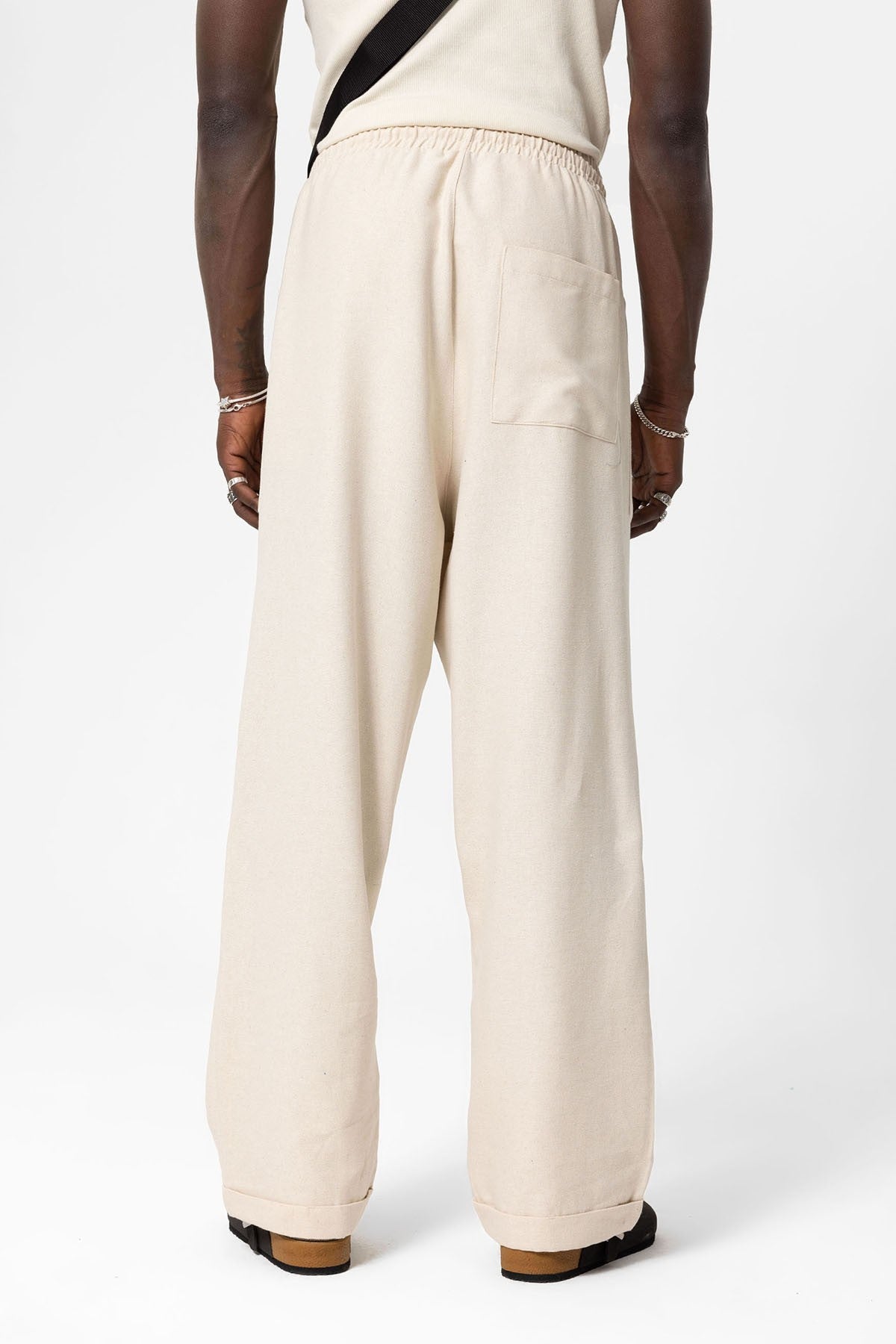 Baggy Linen Pants with Side Pockets