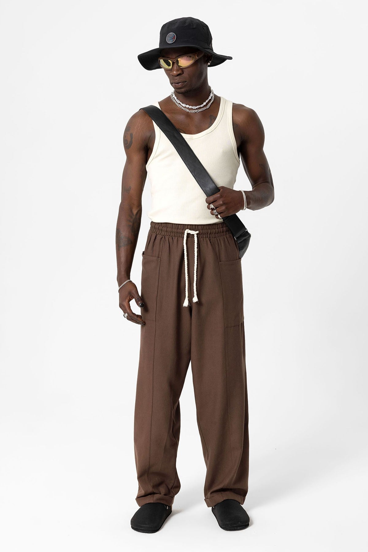 Baggy Linen Pants with Side Pockets