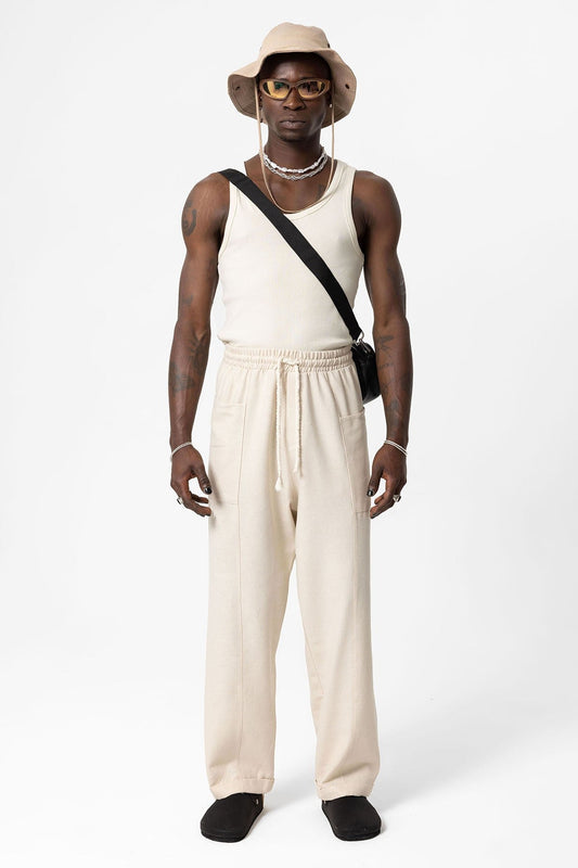 Baggy Linen Pants with Side Pockets