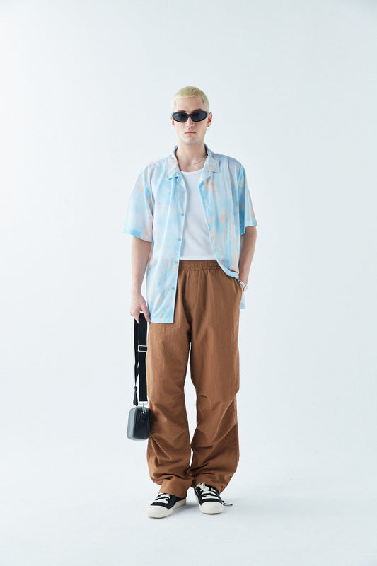 Patterned, Ribbed Oversized Shirt
