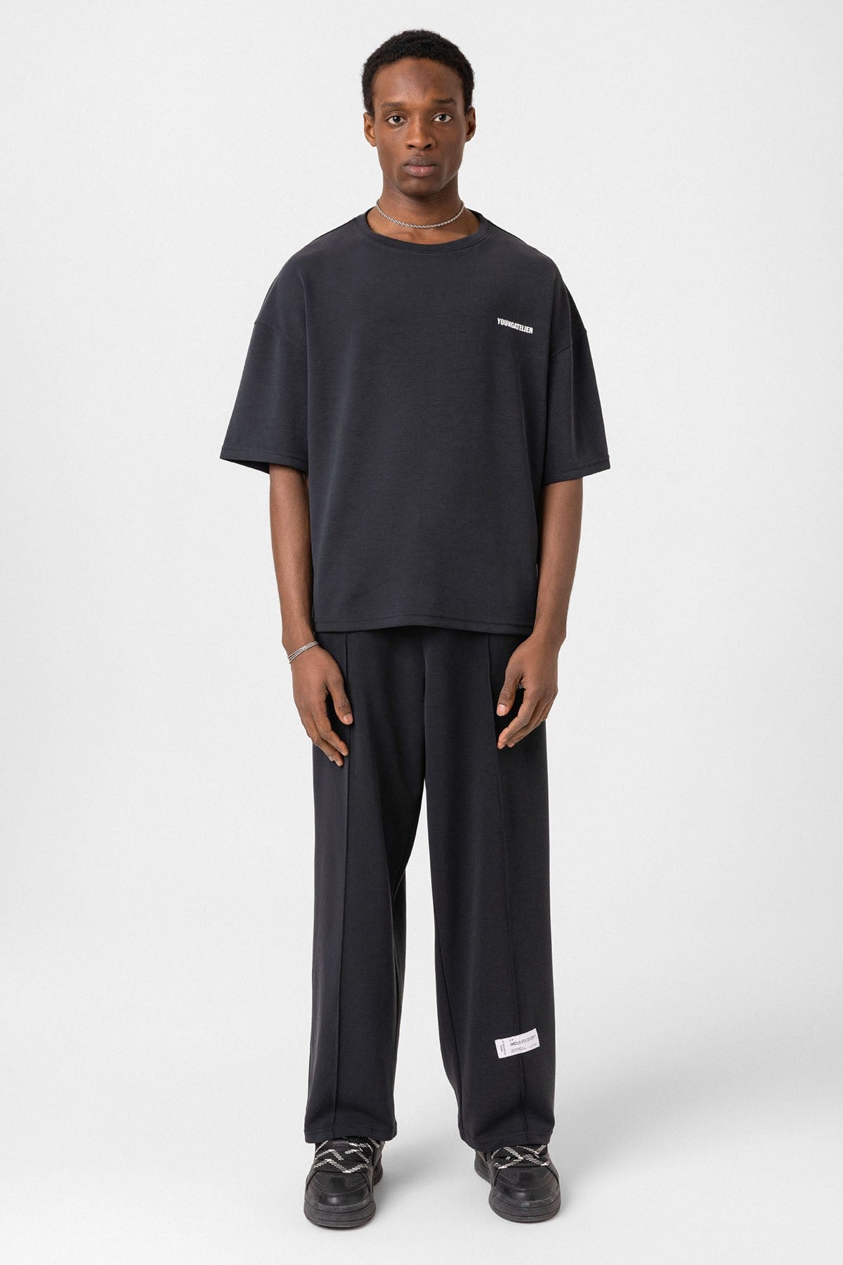Label: Detailed Oversized Modal Fabric Sweatsuit Set