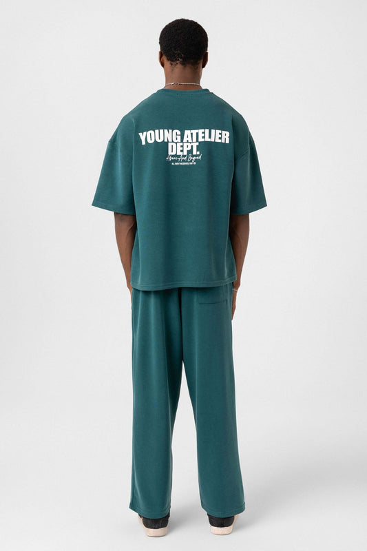 Label: Detailed Oversized Modal Fabric Sweatsuit Set