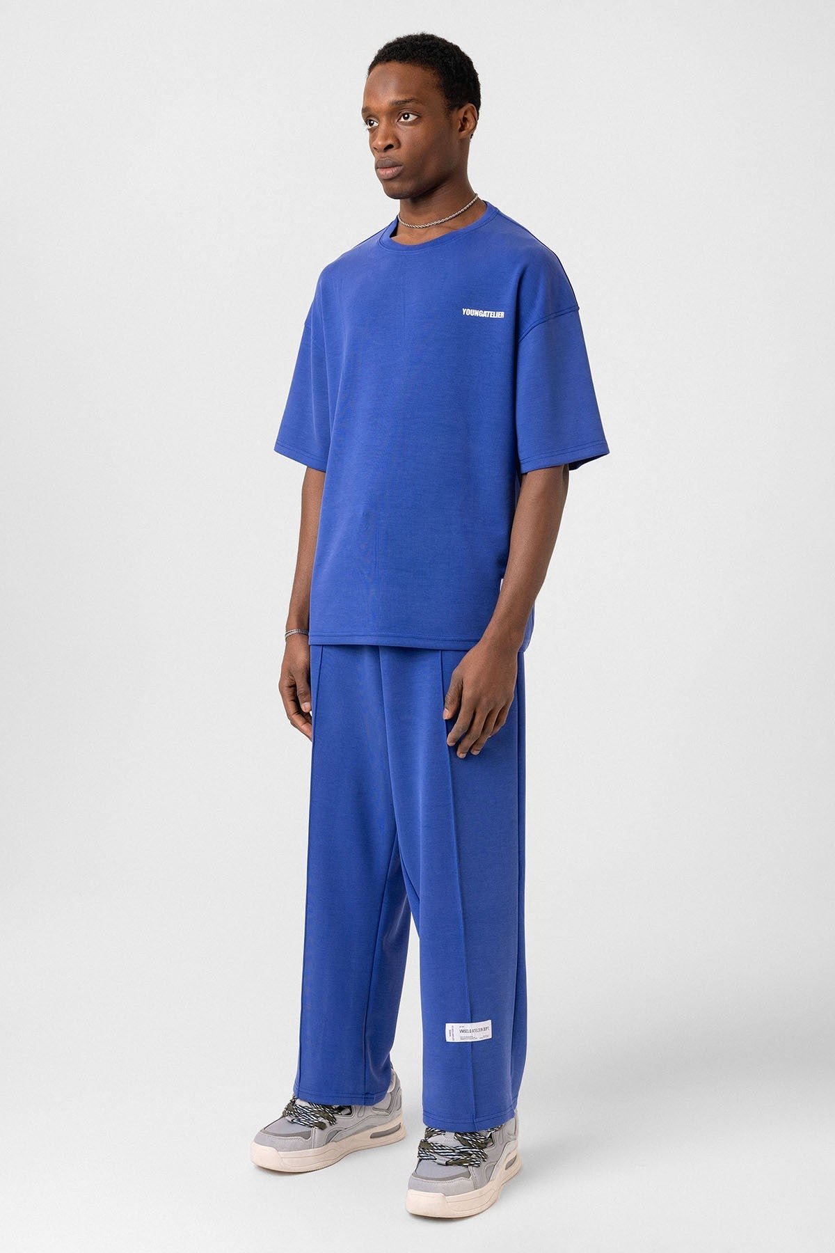 Label: Detailed Oversized Modal Fabric Sweatsuit Set