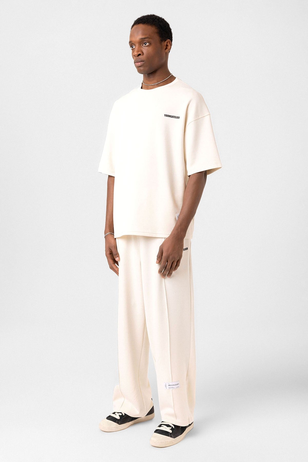 Label: Detailed Oversized Modal Fabric Sweatsuit Set