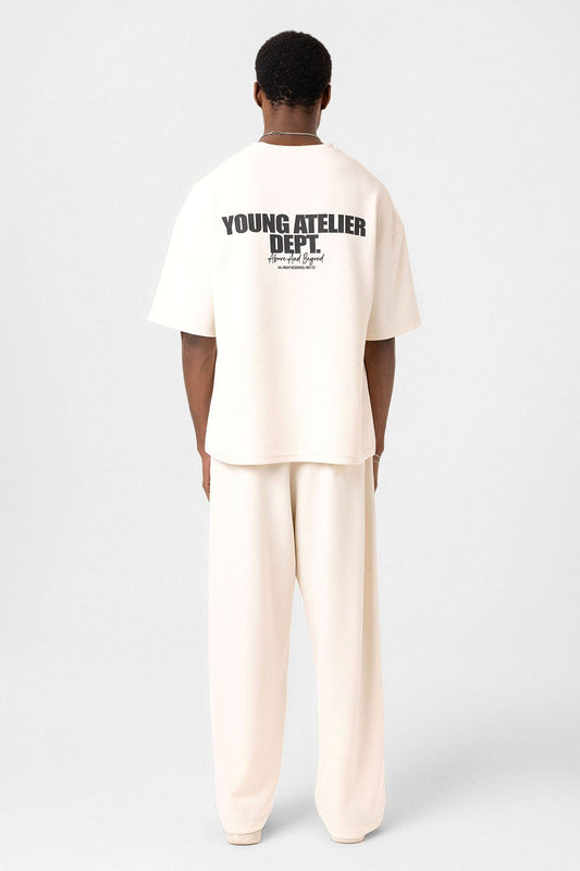 Label: Detailed Oversized Modal Fabric Sweatsuit Set