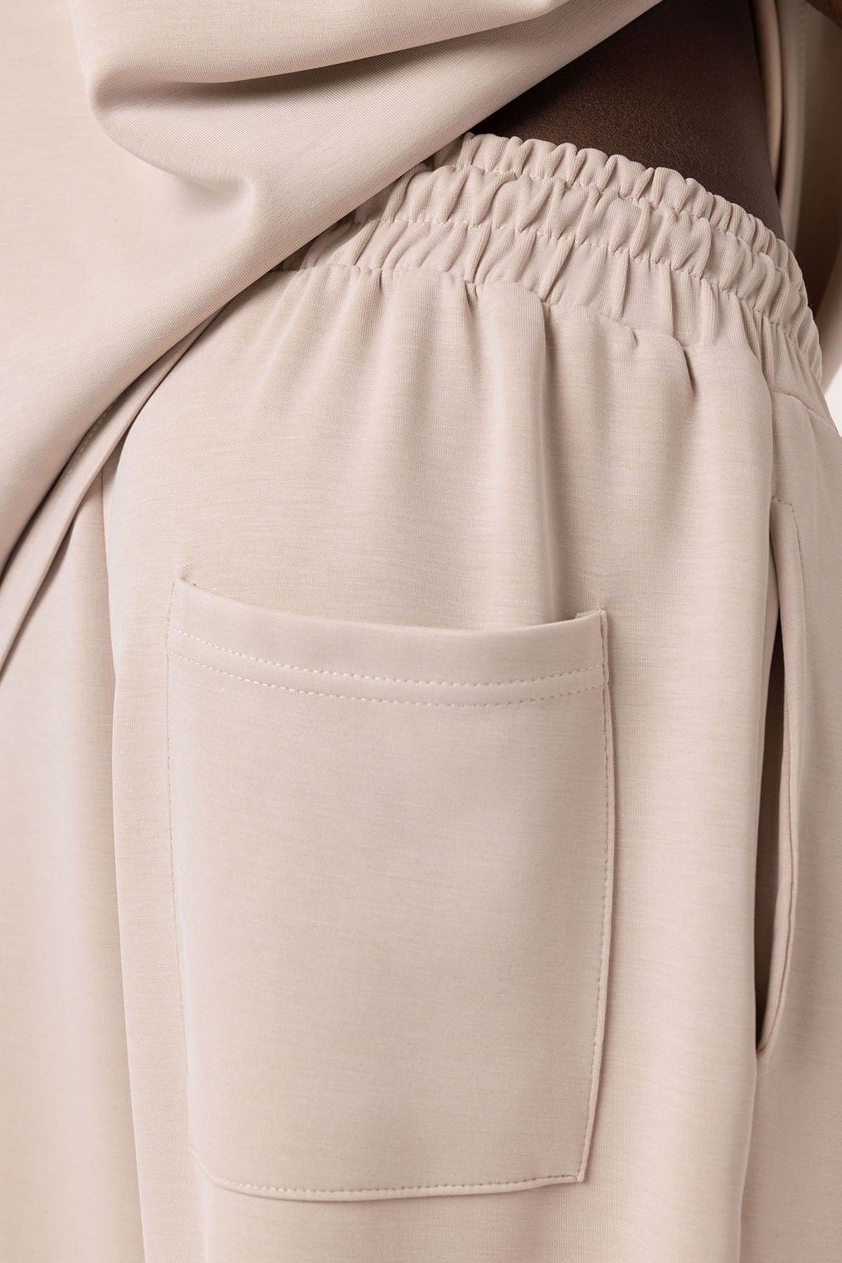Label: Detailed Oversized Modal Fabric Sweatsuit Set