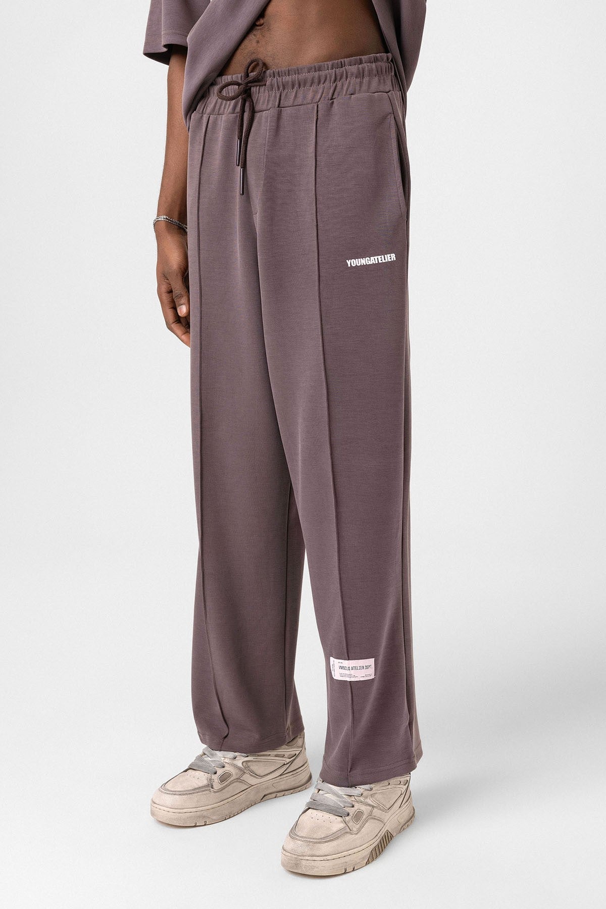 Label: Detailed Oversized Modal Fabric Sweatsuit Set