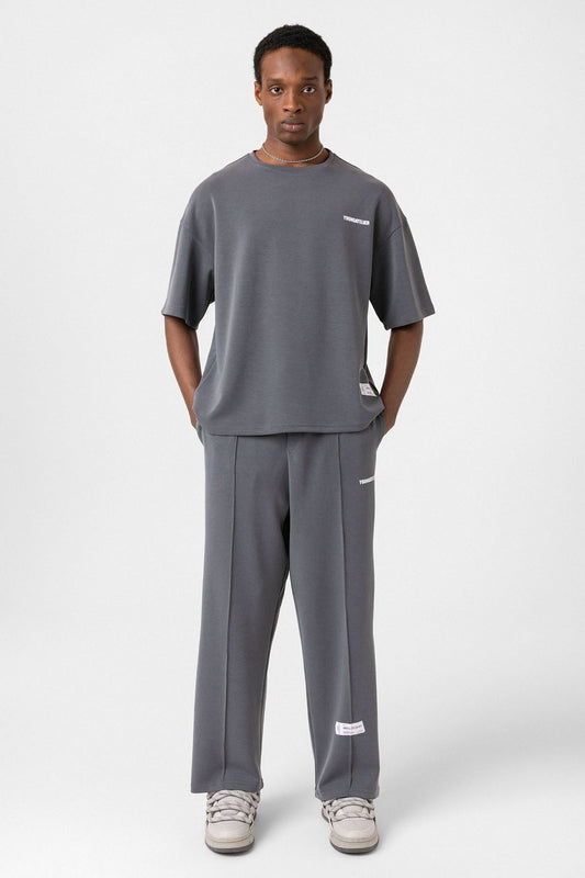 Label: Detailed Oversized Modal Fabric Sweatsuit Set