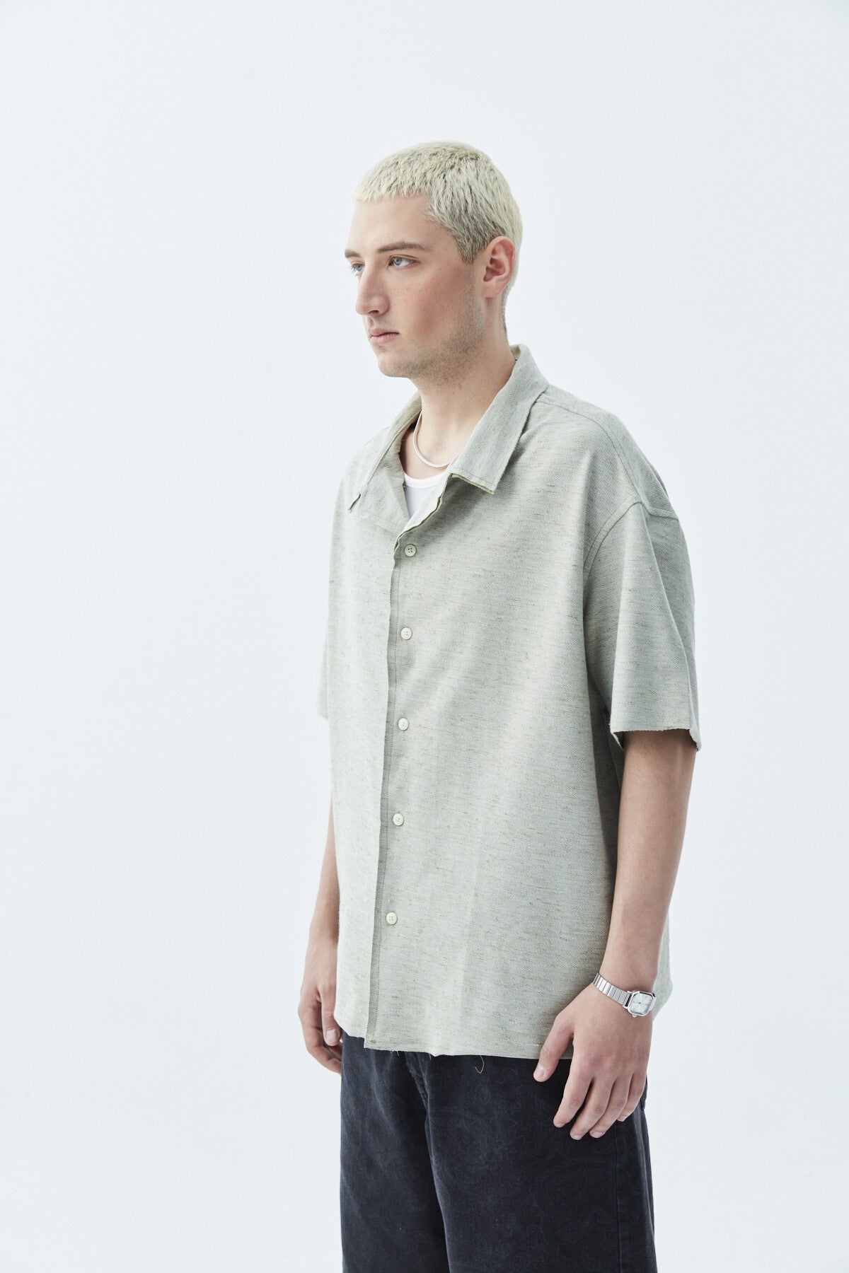 Oversized Knitted Linen Shirt