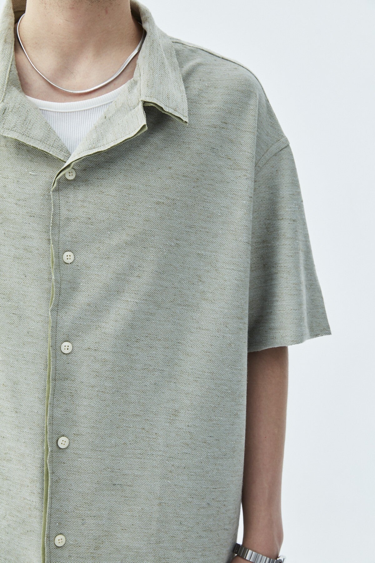 Oversized Knitted Linen Shirt