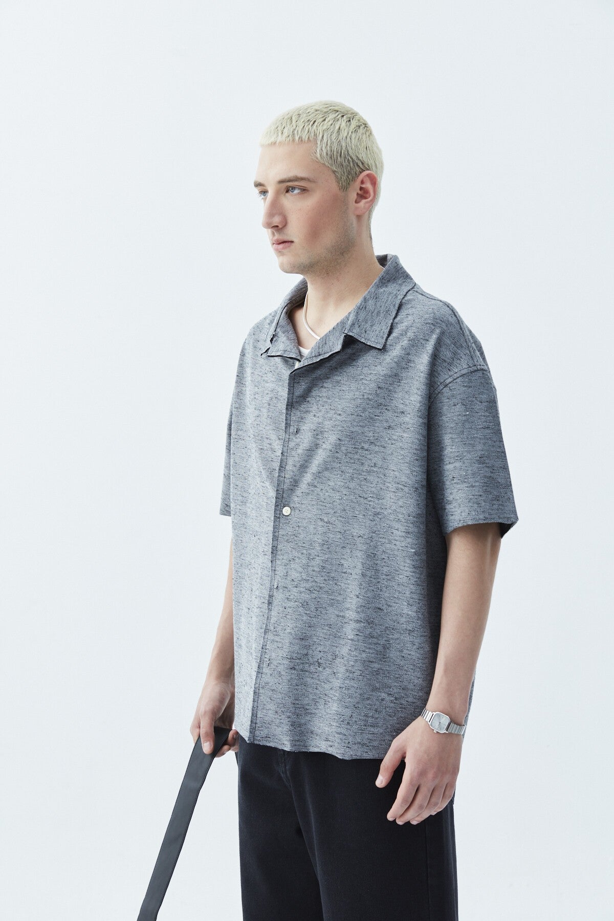 Oversized Knitted Linen Shirt