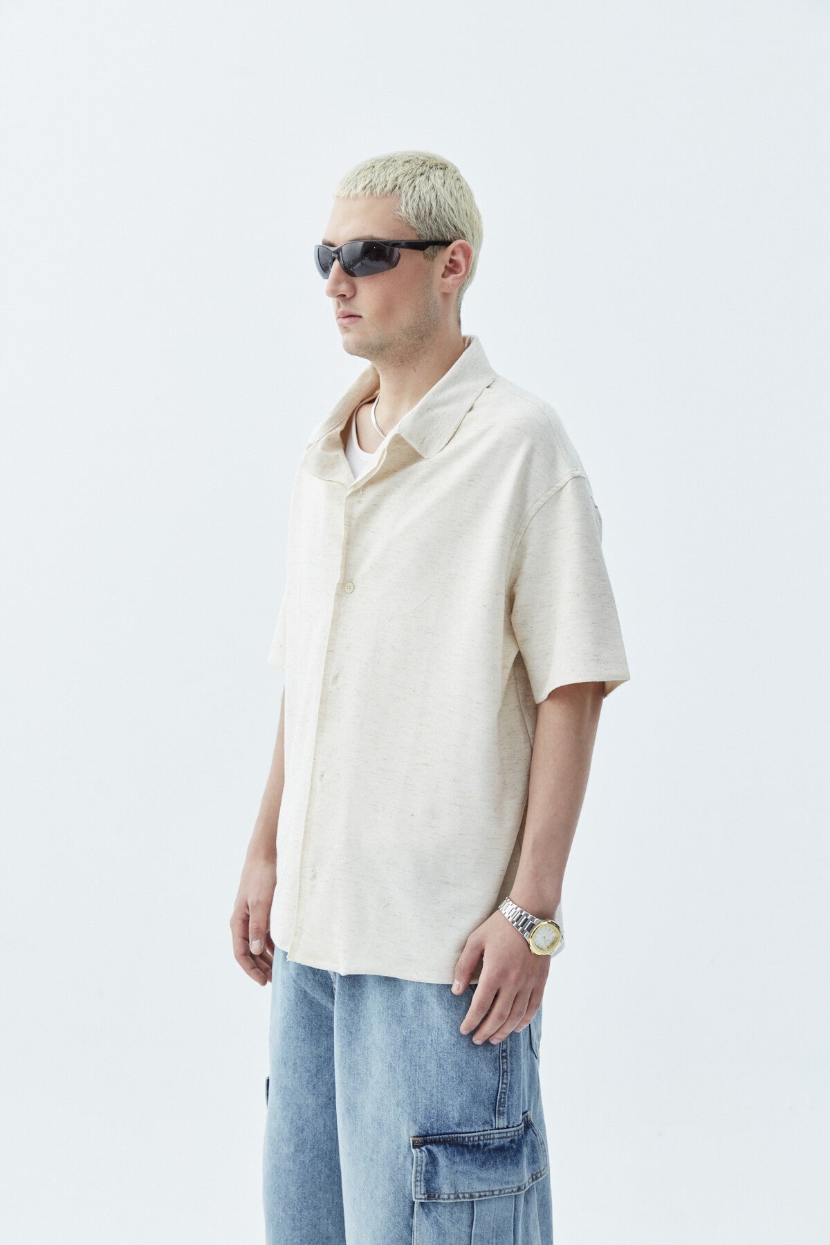 Oversized Knitted Linen Shirt