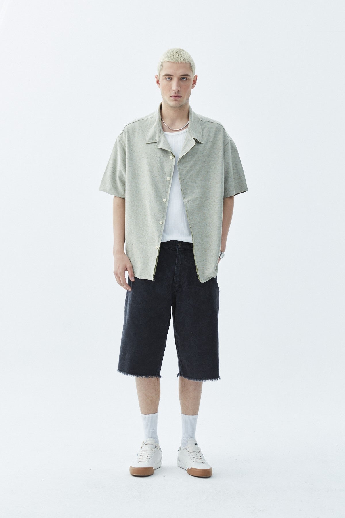 Oversized Knitted Linen Shirt