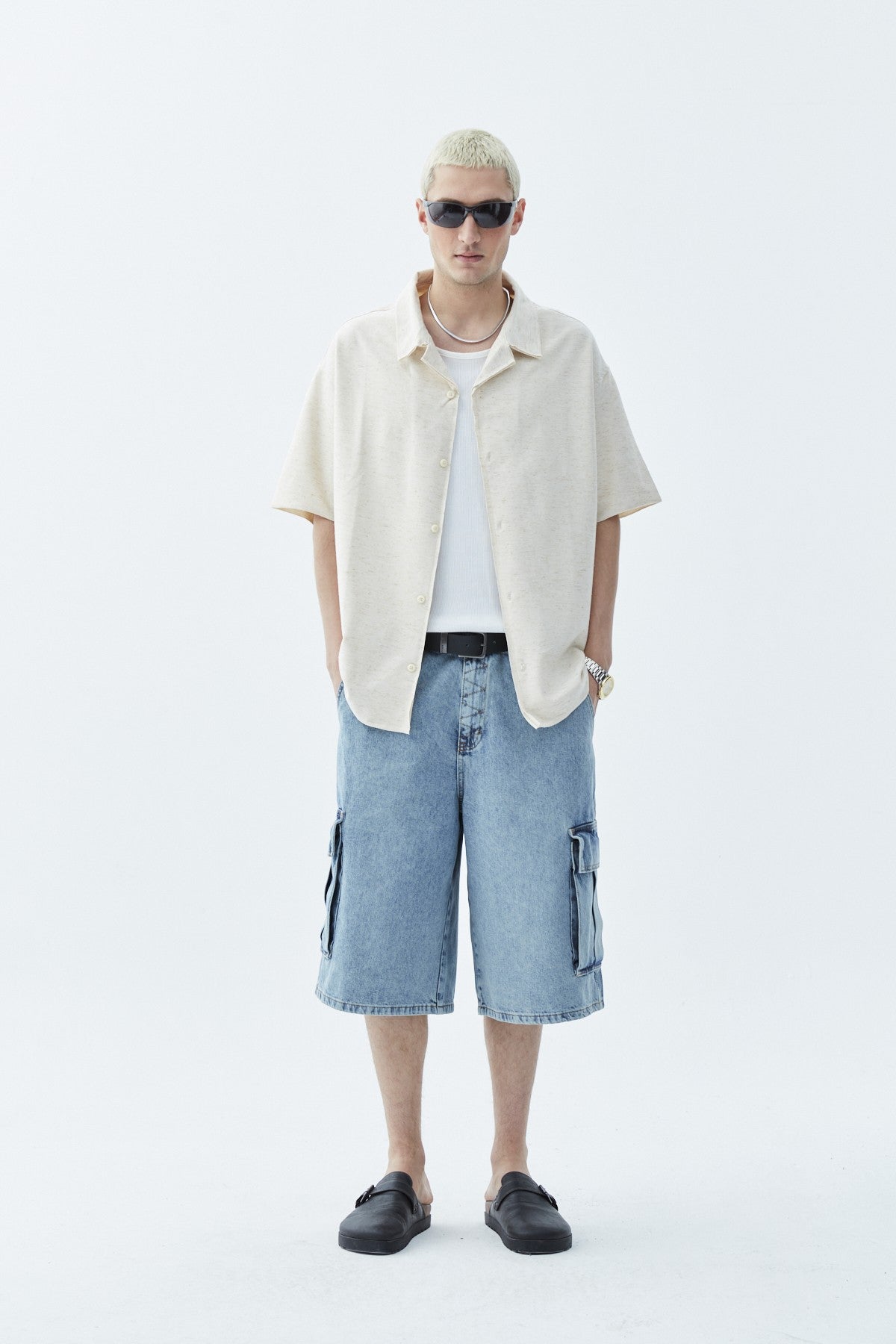 Oversized Knitted Linen Shirt
