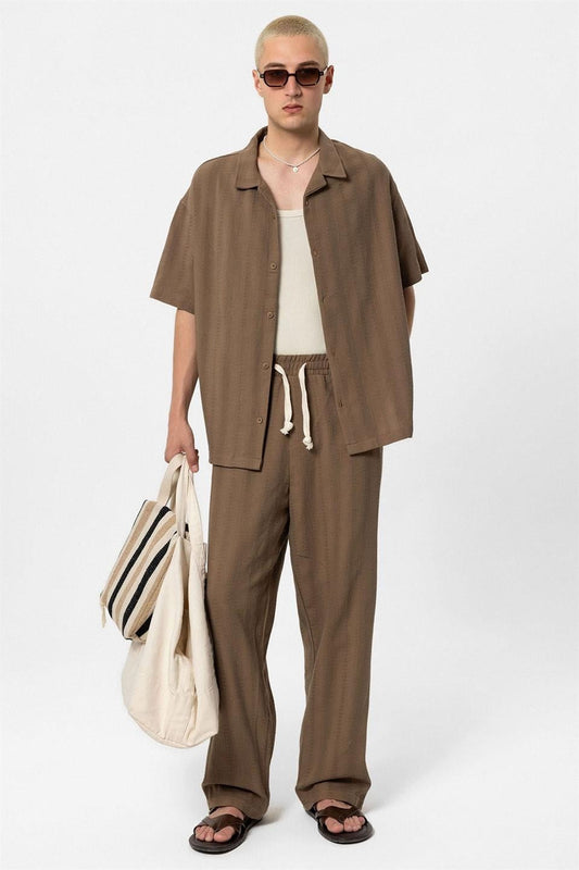 Basic Top and Bottom Shirt Set