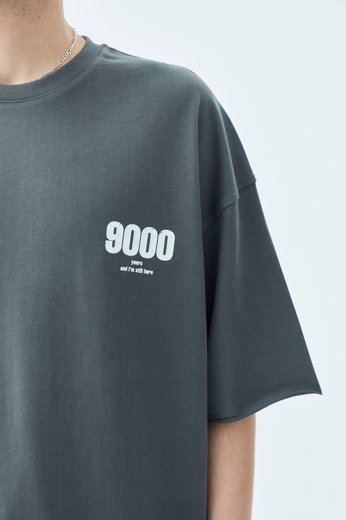 9000 Printed Oversized T-Shirt - Ecru