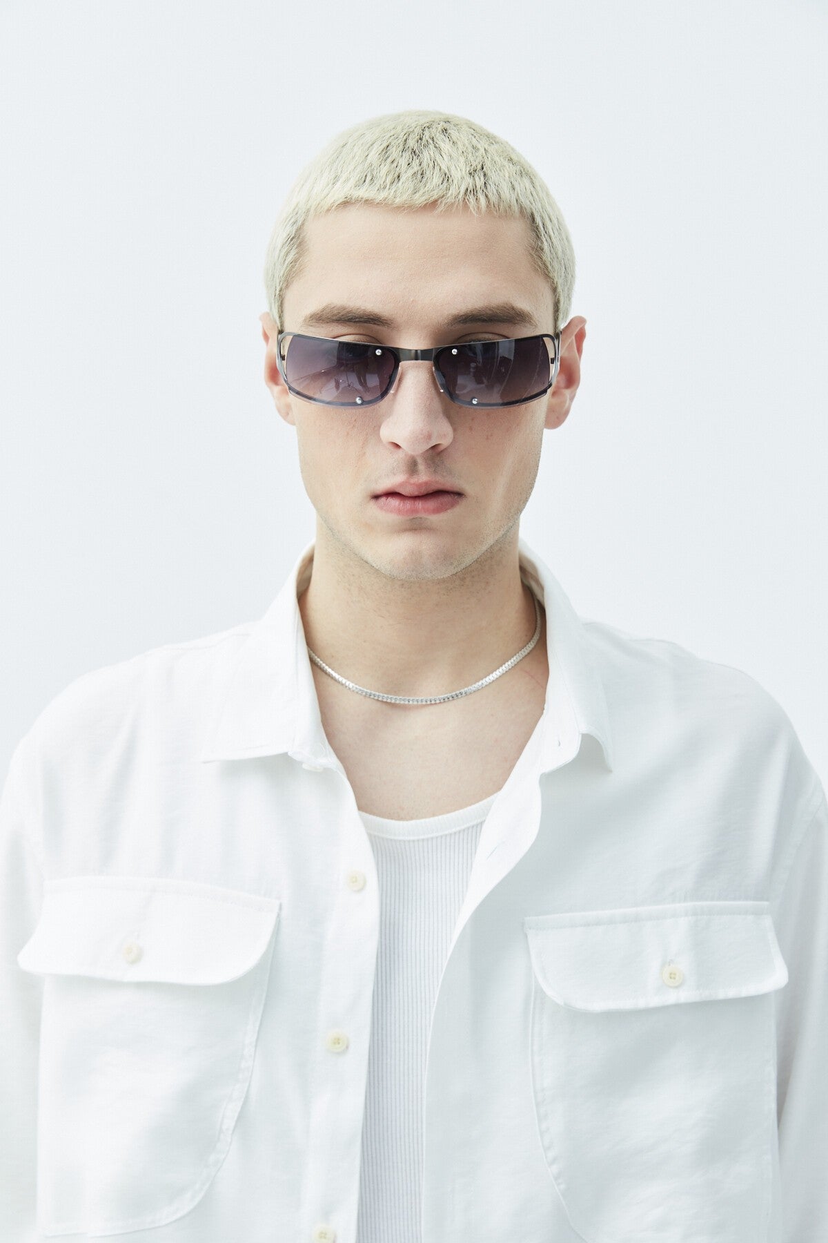 Long-Sleeve Modal Shirt with Double Pockets