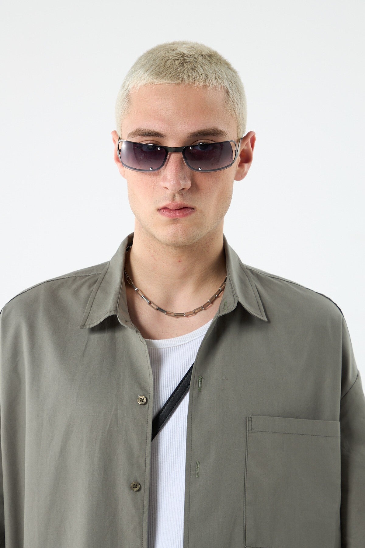 Oversized Long-Sleeve Shirt with Double-Sleeve Detail