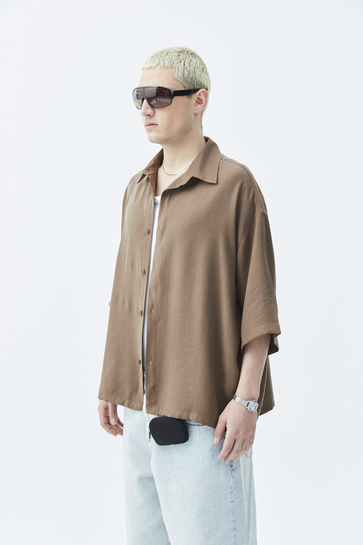 Oversized Crop Shirt