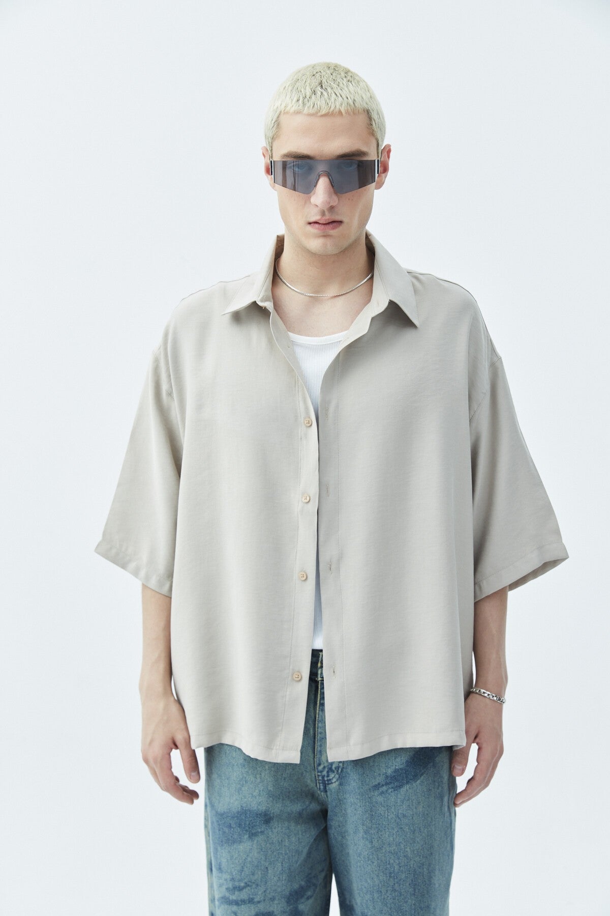 Oversized Crop Shirt