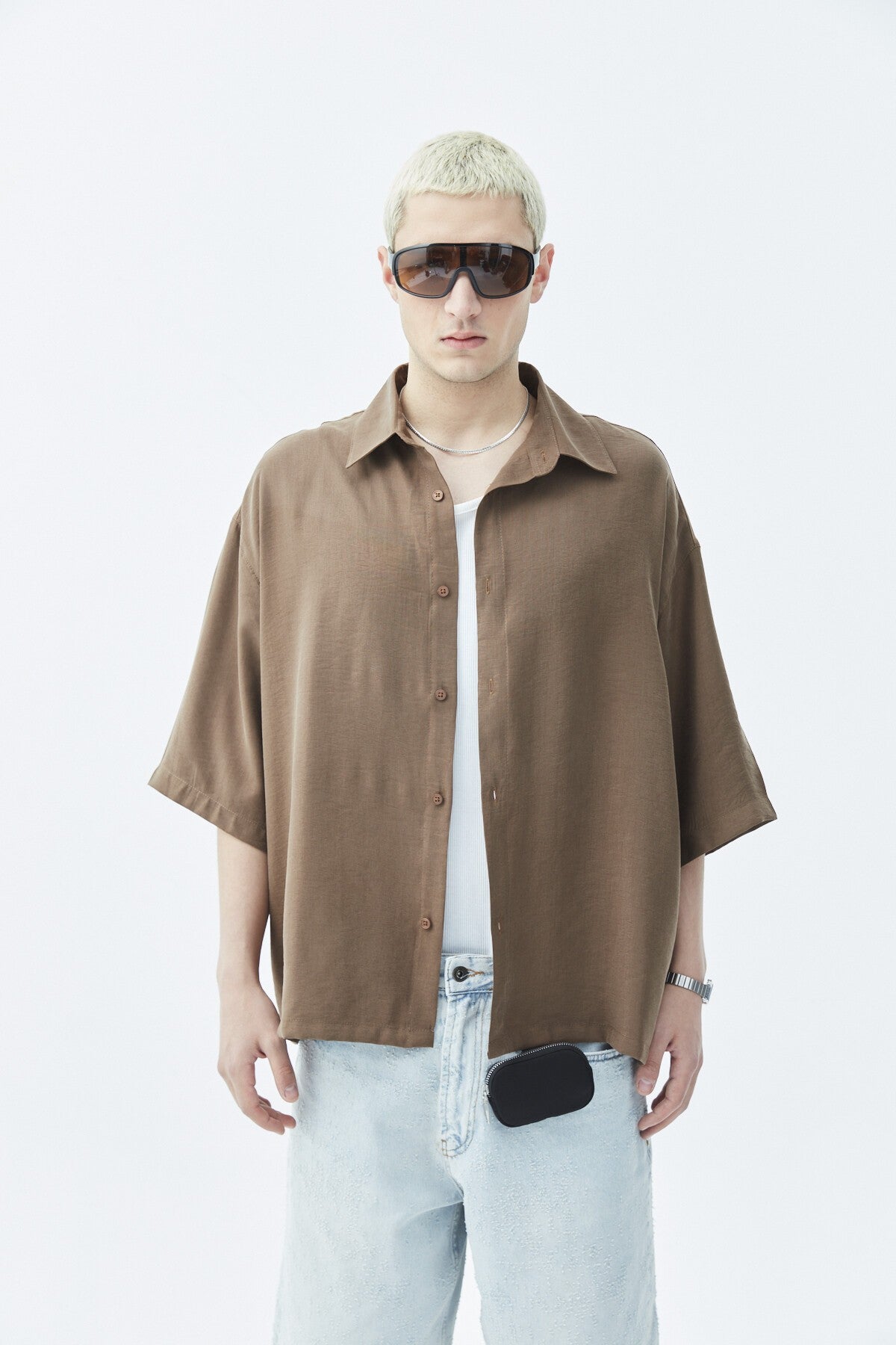 Oversized Crop Shirt
