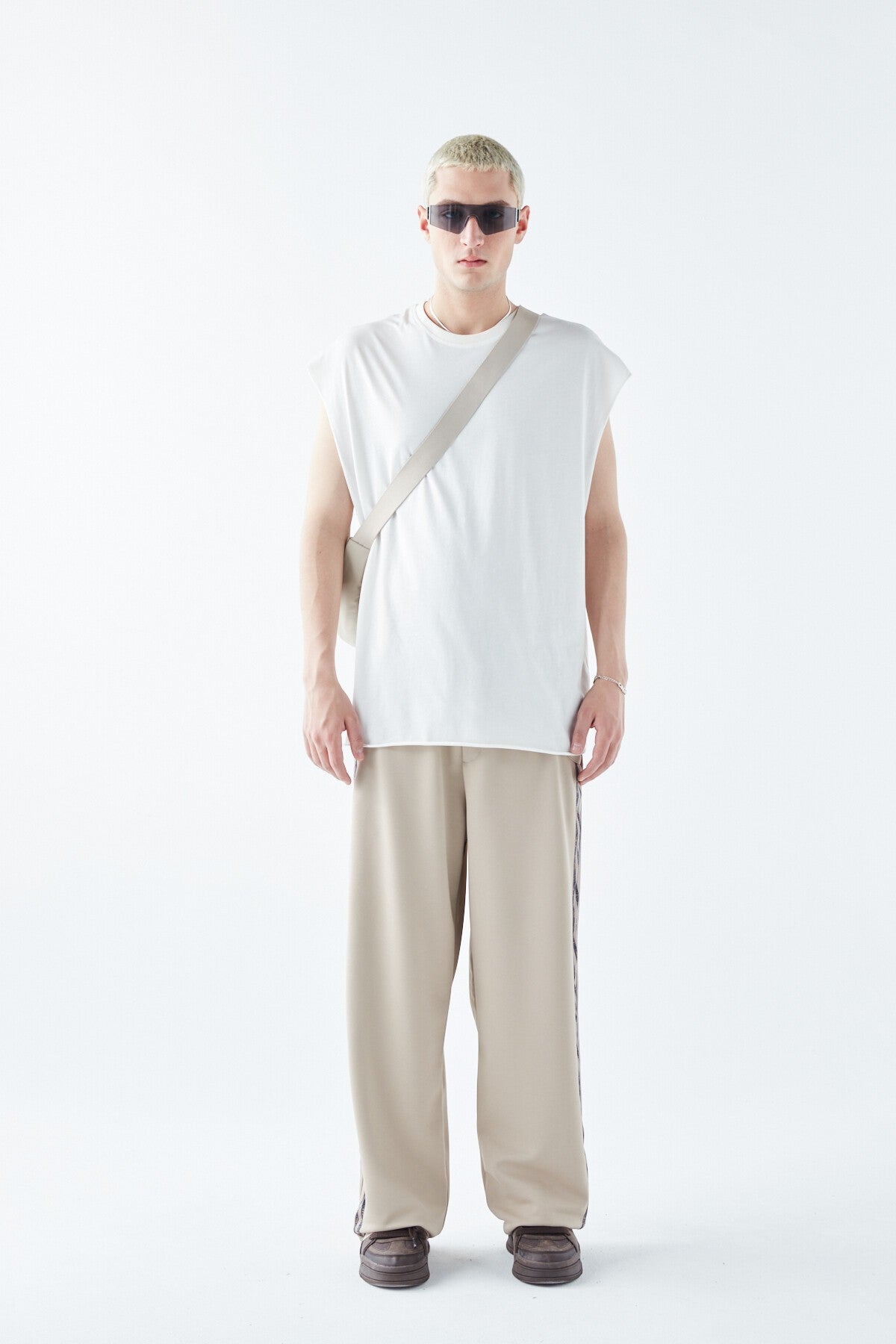 Baggy Sweatpants with Striped Details