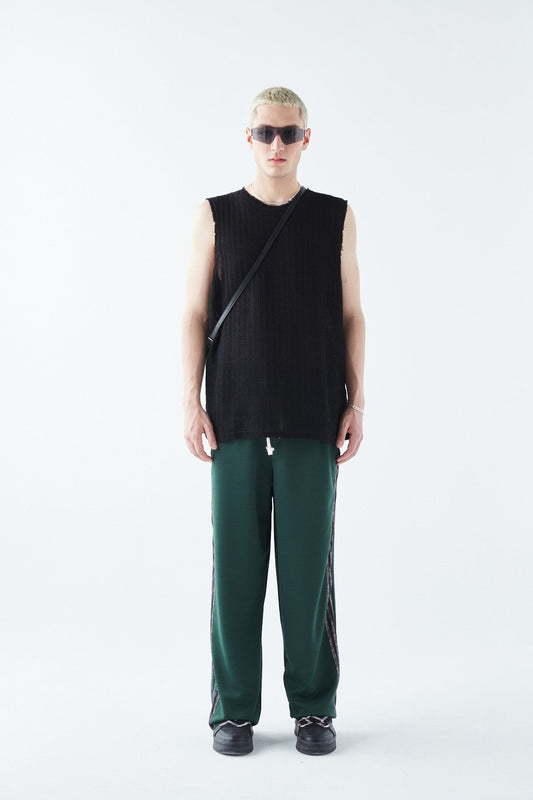 Baggy Sweatpants with Striped Details