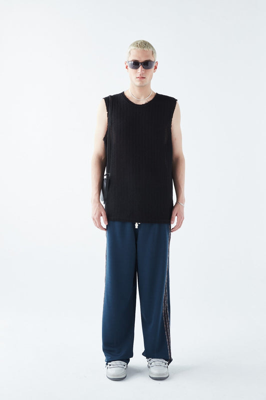 Baggy Sweatpants with Striped Details
