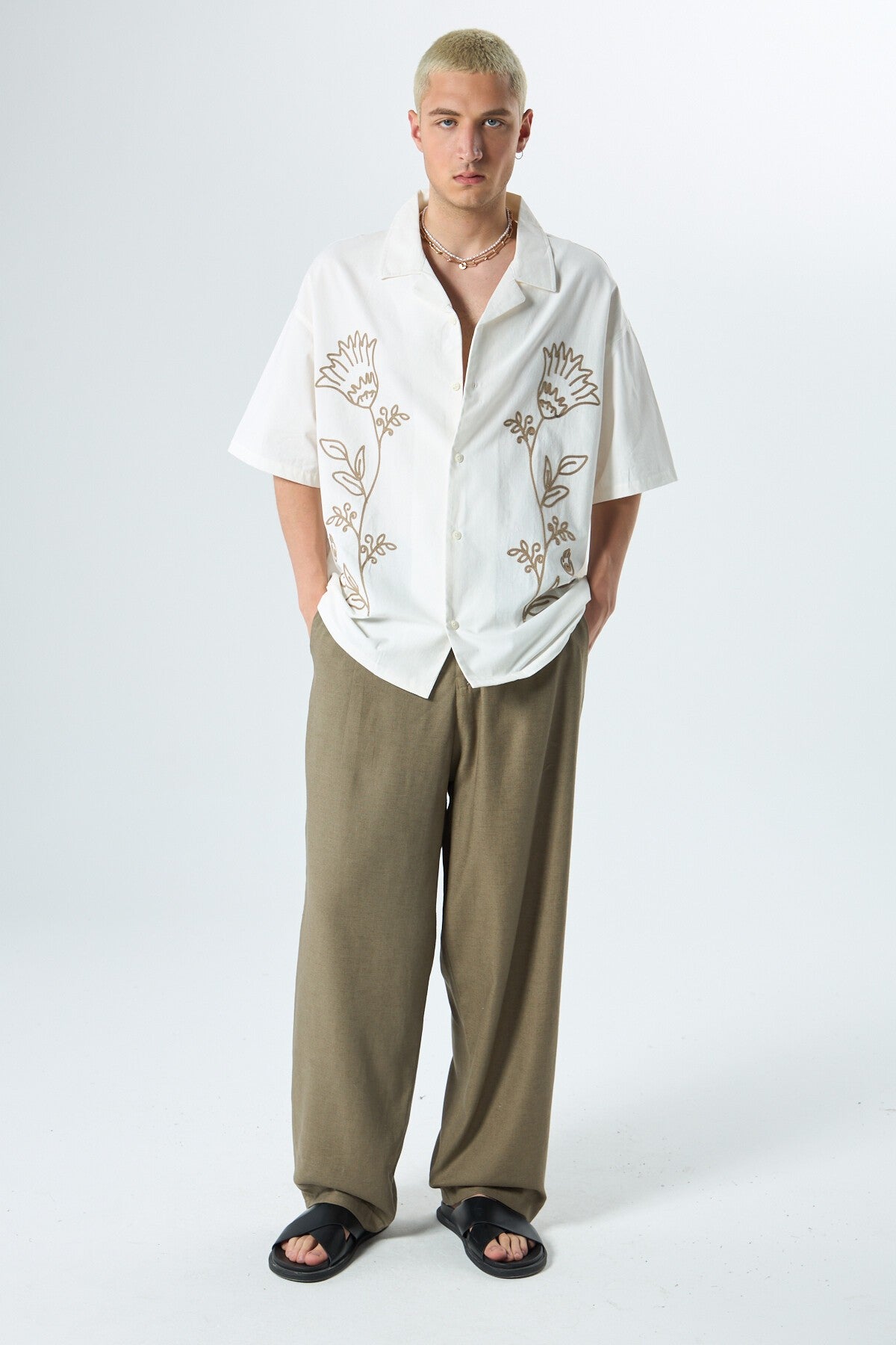 100% Linen Baggy Pants