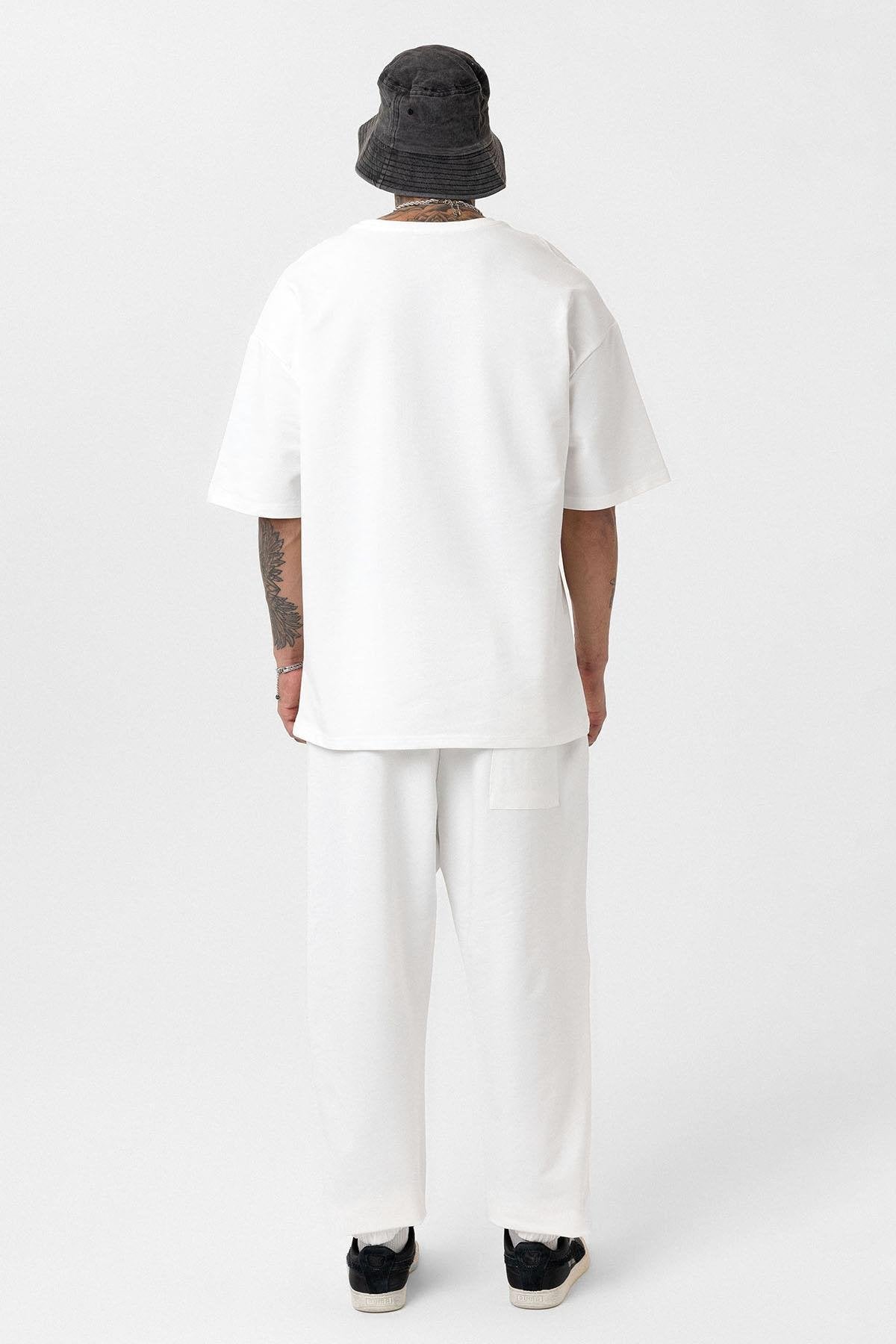 Basic Oversized Sweatsuit Set with Elastic Cuffs