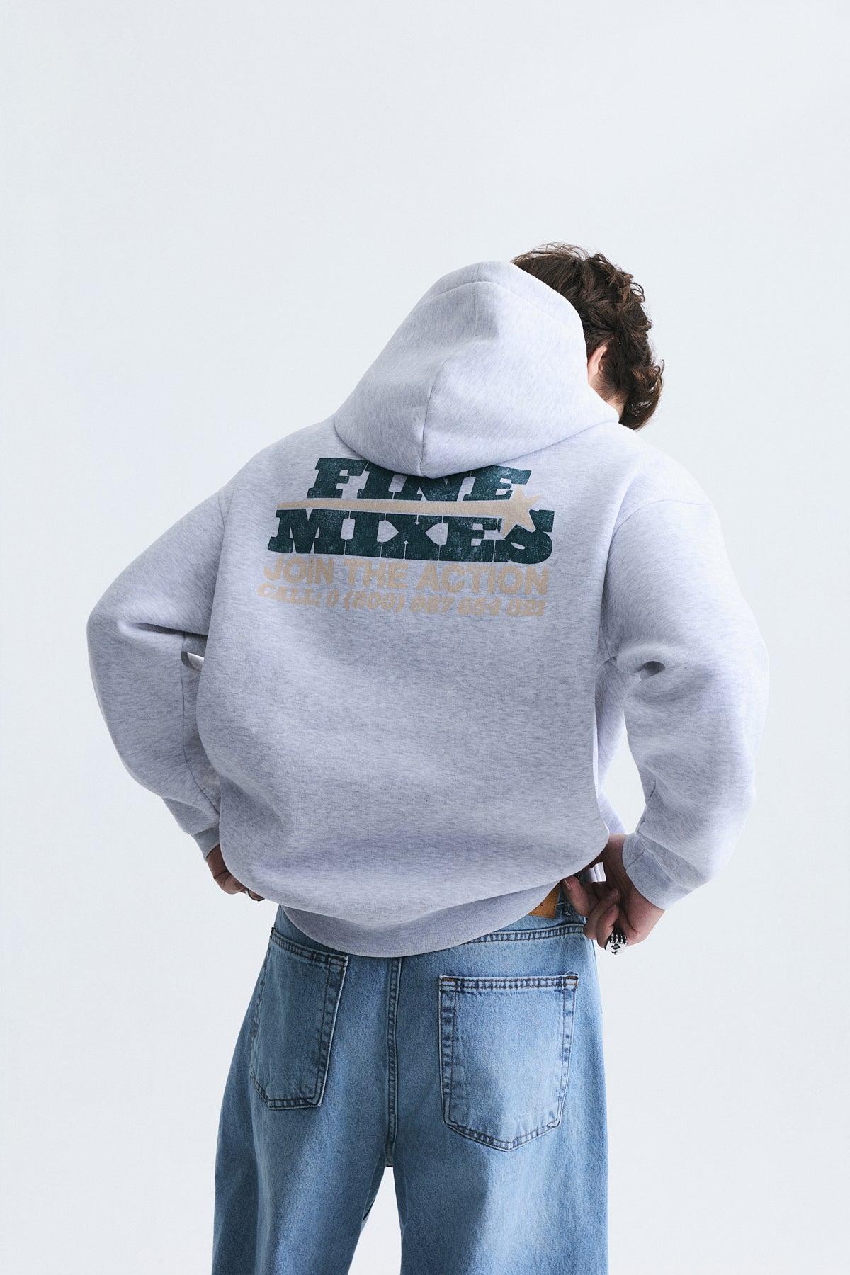 Oversized Washable Hooded Sweatshirt