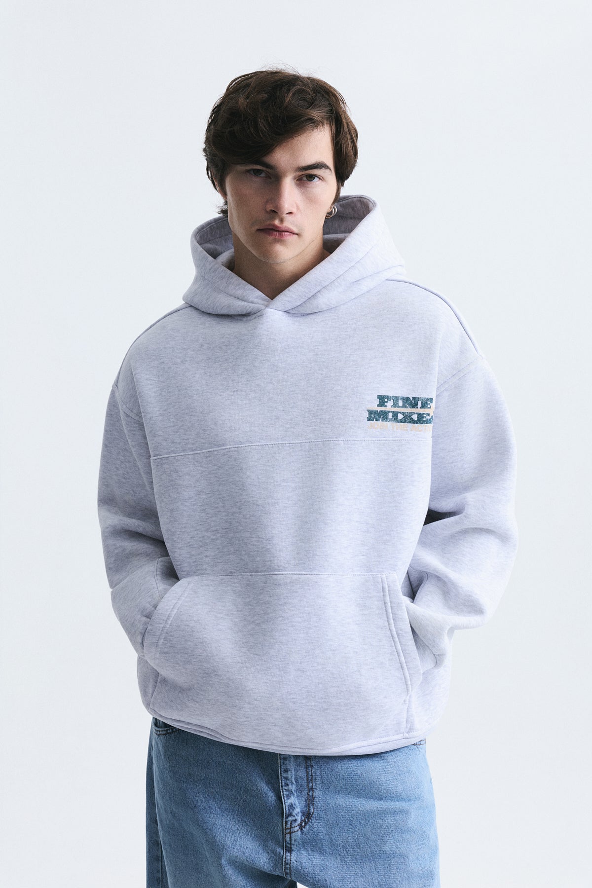 Oversized Washable Hooded Sweatshirt